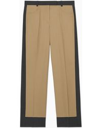 COS - Deconstructed Colour-block Wool Trousers - Lyst