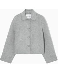COS - Boxy Double-faced Wool Jacket - Lyst