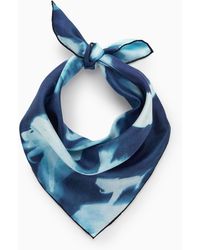 COS - Inverted-floral Silk Neck Scarf - Lyst