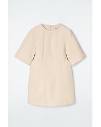 COS - Suede Mini T-Shirt Dress - Lyst