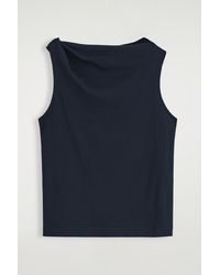 COS - Twist-Detail Cotton Top - Lyst