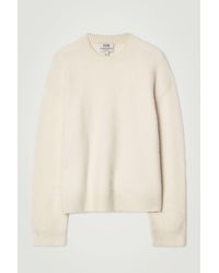 COS - Brushed-wool Crew-neck Sweater - Lyst