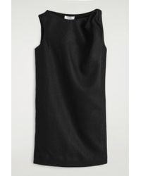 COS - Twist-Detail Linen Mini Dress - Lyst