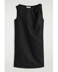 COS - Twist-Detail Linen Mini Dress - Lyst