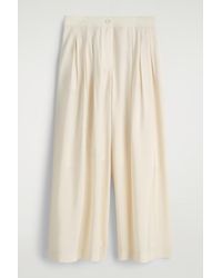COS - Pleated Modal Wide-Leg Trousers - Lyst