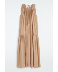 COS - Gathered Halterneck Maxi Dress - Lyst