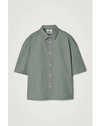COS - Boxy Short-Sleeved Cotton Shirt - Lyst