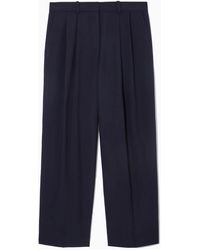 COS - Wide-leg Tailored Wool Pants - Lyst