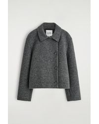 COS - Boiled Wool-Blend Short Jacket - Lyst
