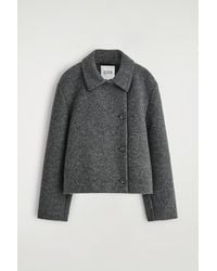 COS - Boiled Wool-Blend Short Jacket - Lyst