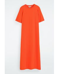 COS - Cotton Midi T-Shirt Dress - Lyst