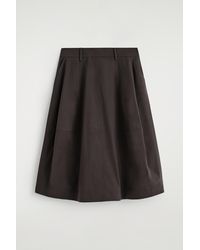 COS - Voluminous Cotton Midi Skirt - Lyst