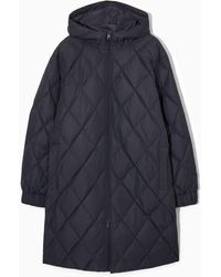COS - Diamond-quilted Padded Parka - Lyst