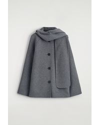COS - Double-Faced Wool Scarf Short Jacket - Lyst