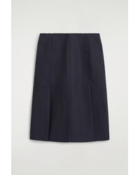 COS - Tailored Split-Hem Wool Midi Skirt - Lyst