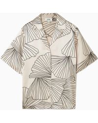 COS - Printed Silk Short-sleeved Shirt - Lyst