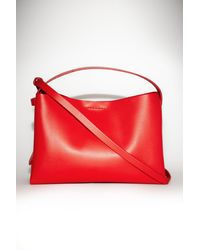 COS Folded Leather Mini Crossbody Bag - Red
