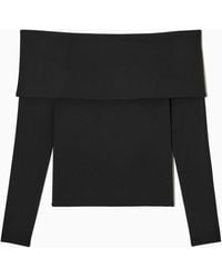 COS - Off-the-shoulder Long-sleeved Top - Lyst
