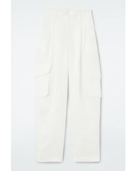 COS - Floral Jacquard Utility Pants - Lyst