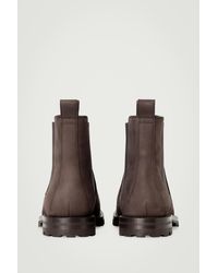 COS - Nubuck Leather Chelsea Boots - Lyst