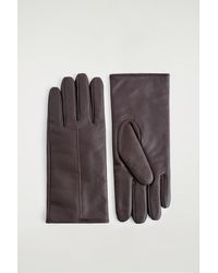 COS - Cashmere-Lined Leather Gloves - Lyst