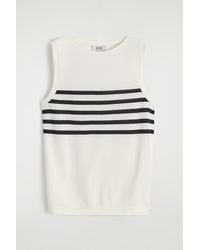 COS - Striped Knitted Tank Top - Lyst