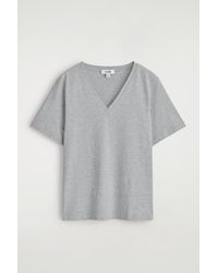 COS - V-Neck Cotton T-Shirt - Lyst