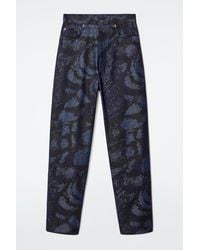COS - Bay Jacquard Barrel-Leg Jeans - Lyst