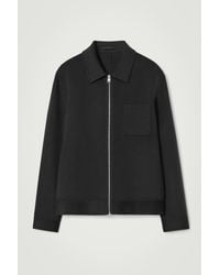 COS - Harrington-Wolljacke Aus Doubleface-Material - Lyst