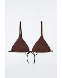 COS - Triangle Bikini Top - Lyst