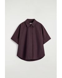 COS - Oversized Short-Sleeved Cotton Shirt - Lyst