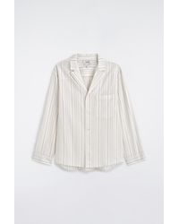 COS - Striped Textured Camp-Collar Shirt - Lyst