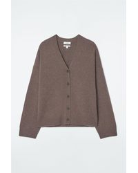 COS Pure Brushed-cashmere Cardigan in Natural | Lyst COS Pure Brushed-cashmere Cardigan in Natural | Lyst