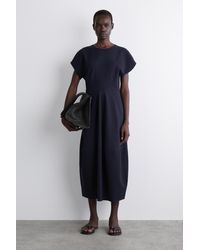 COS - Midikleid Aus Baumwolle - Lyst