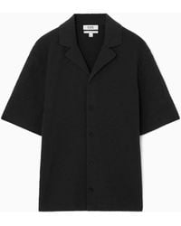 COS - Short-sleeved Bouclé-knit Shirt - Lyst
