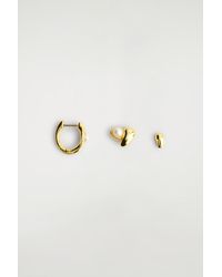 COS - 3-Pack Mismatched Teardrop Earrings - Lyst