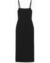 COS - Square-neck Knitted Slip Dress - Lyst