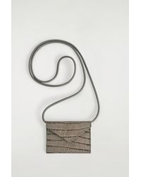 COS - Croc-Effect Leather Cardholder - Lyst
