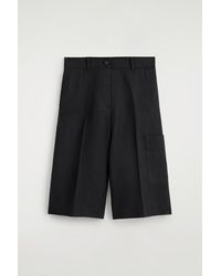 COS - Linen Utility Bermuda Shorts - Lyst