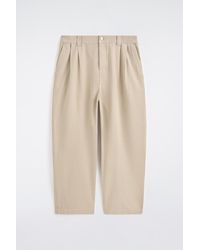 COS - Pleated Denim Relaxed-Fit Barrel-Leg Trousers - Lyst
