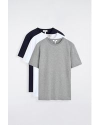 COS - 3-pack Regular Cotton T-shirts - Lyst