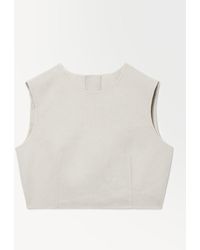 COS - The Leather-tasselled Wool Top - Lyst