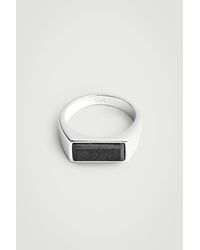 COS - Semi-precious Stone Signet Ring - Lyst