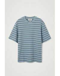 COS - Striped Bouclé T-shirt - Lyst