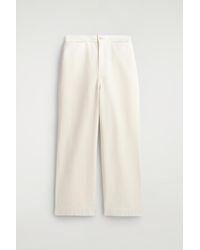 COS - Cropped Wide-Leg Denim Trousers - Lyst