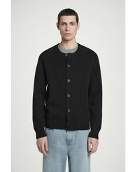 COS - Strickjacke Aus Woll-mix Mit Rundhalsausschnitt - Lyst
