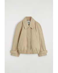 COS - Rounded Cotton Blouson Jacket - Lyst