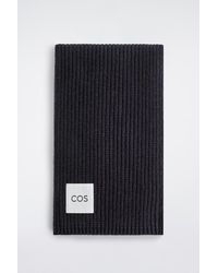 COS - Ribbed Wool Scarf - Lyst