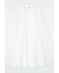 COS - Tie-detail Pleated Mini Dress - Lyst