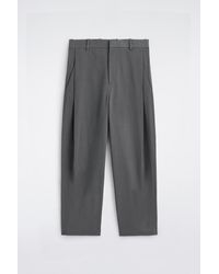 COS - Pleated Cotton Relaxed-Fit Wide-Leg Trousers - Lyst